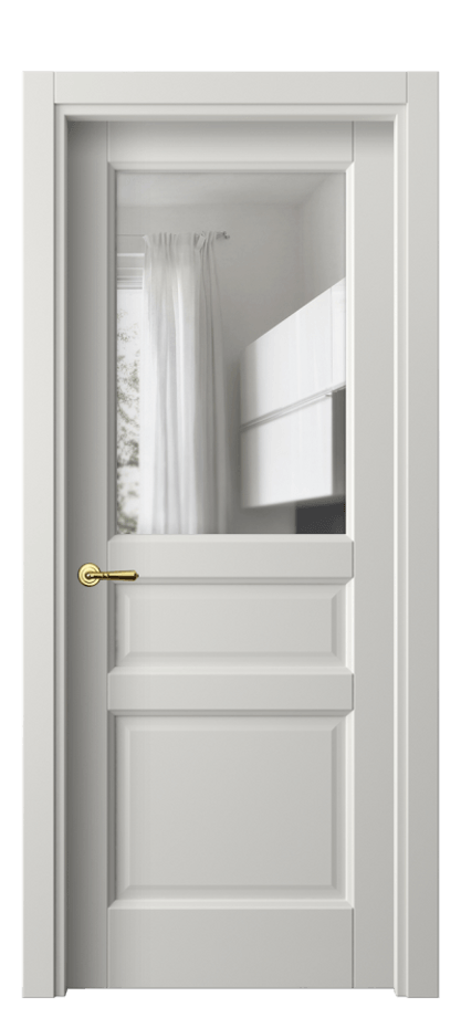 Межкомнатная дверь Галант 1432 Матовый серый Прозрачное стекло Цена 52399 ₽ | Volhovec