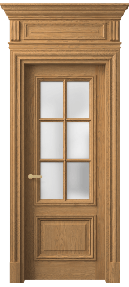 Межкомнатная дверь Антик 7312 Дуб пшеничный матовый Сатинированное стекло Цена 289149 ₽ | Volhovec