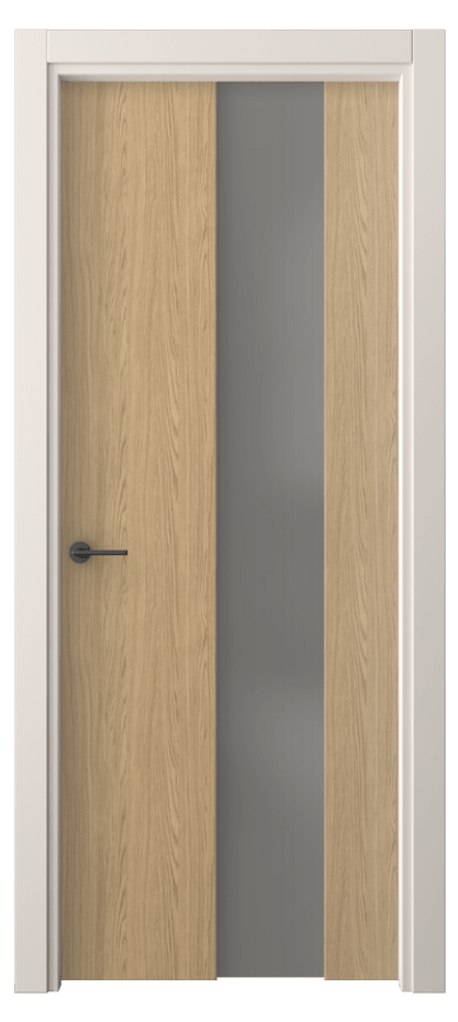 Межкомнатная дверь Фридом 4226 Жемчужный дуб Сатинированное серое стекло, триплекс Цена 34939 ₽ | Volhovec