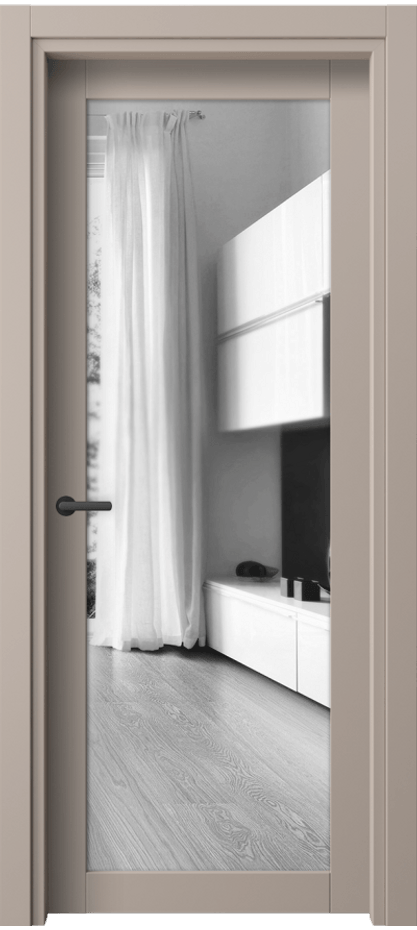 Межкомнатная дверь Нео 2102 ПЭТ серо-коричневый  Двустороннее зеркало, триплекс Цена 29259 ₽ | Volhovec