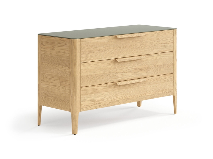 Мебель Комод Пьега 3 ящика. Цвет Дуб соломенный матовый. Материал Массив дуба матовый. Коллекция Комод Пьега 3 ящика. Картинка.