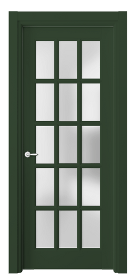 Дверь межкомнатная 6311 Хромовый зелёный RAL 6020. Цвет RAL Хромовый зелёный RAL 6020. Материал Гладкая эмаль. Коллекция Тоскана Грильято. Картинка.