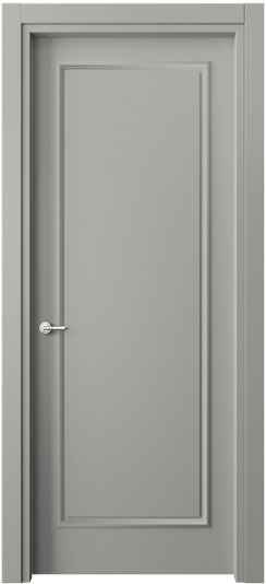 Дверь межкомнатная 8101 МНСР. Цвет Матовый нейтральный серый. Материал Гладкая эмаль. Коллекция Париж. Картинка.