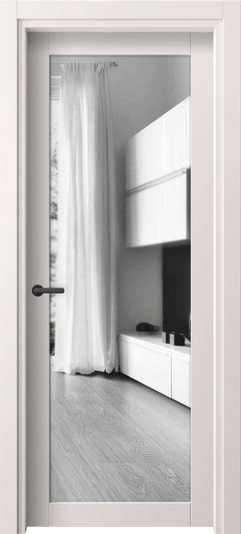 Дверь межкомнатная 2102 ПЭКС ДВ ЗЕР. Цвет ПЭТ кремово-серый. Материал ПЭТ. Коллекция Neo. Картинка.