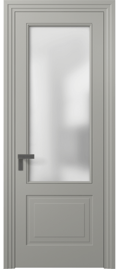 Дверь межкомнатная 8352 МНСР Сатин. Цвет Матовый нейтральный серый. Материал Гладкая эмаль. Коллекция Рокка. Картинка.