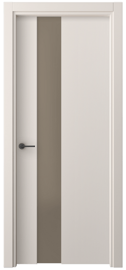 Дверь межкомнатная 4224 ПЭТБ БР САТ. Цвет ПЭТ тёплый-белый. Материал ПЭТ. Коллекция Freedom. Картинка.