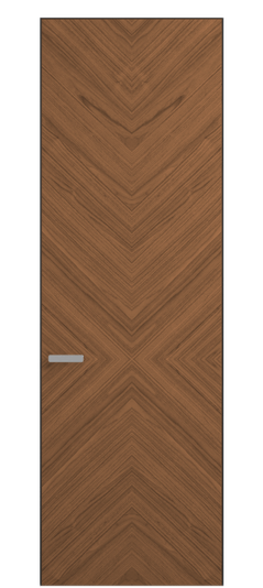 Дверь межкомнатная 0205 ОУММР Орех умбра матовый. Цвет Орех умбра матовый рифт. Материал Радиальный шпон Naturwood. Коллекция Rift. Картинка.