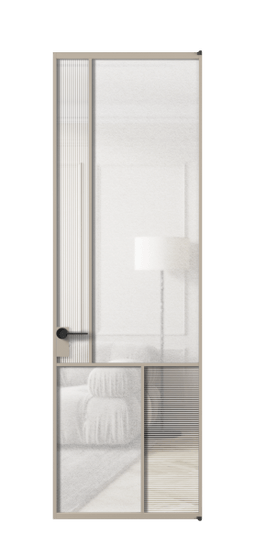 АЛПЛ041.20 АБСК Рифлёное стекло "Дюна" + Фактурное стекло "Лёд"