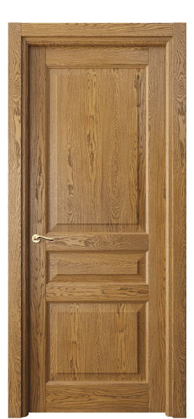 Дверь межкомнатная 0711 ДМД.Б. Цвет Дуб медовый брашированный. Материал Массив дуба брашированный. Коллекция Lignum. Картинка.